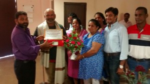 GBE founder members felicitated by Chandor-Cavorim Panchayat