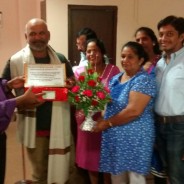 GBE founder members felicitated by Chandor-Cavorim Panchayat